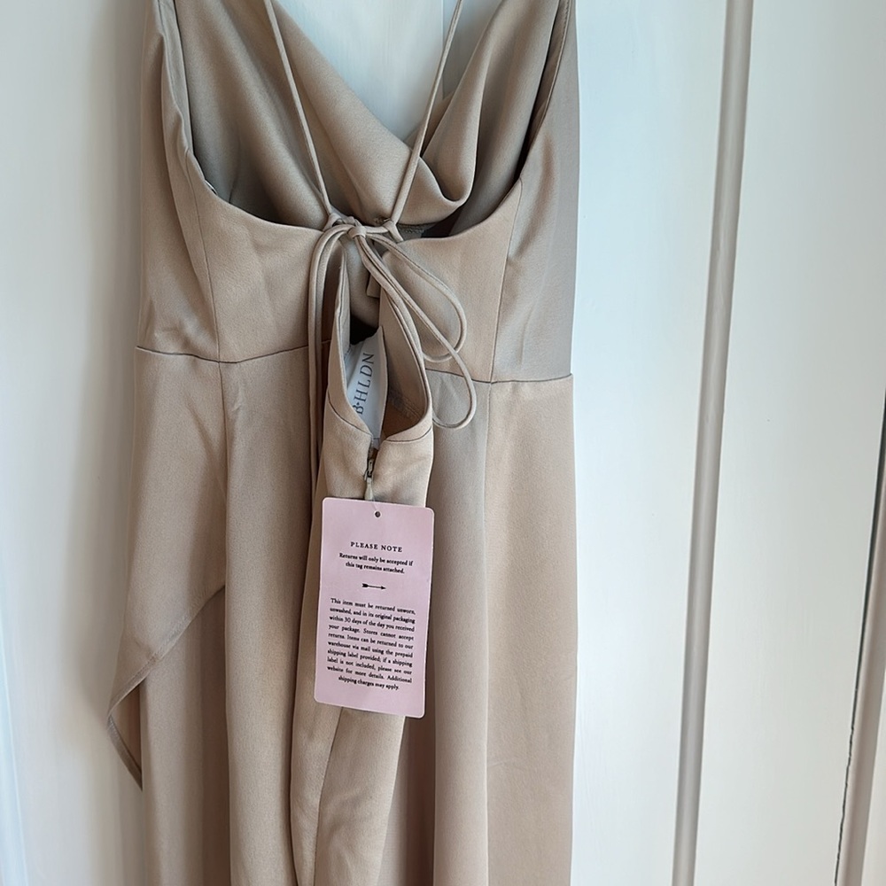 BNLDN remy cowl neck gown - Picture 2 of 2